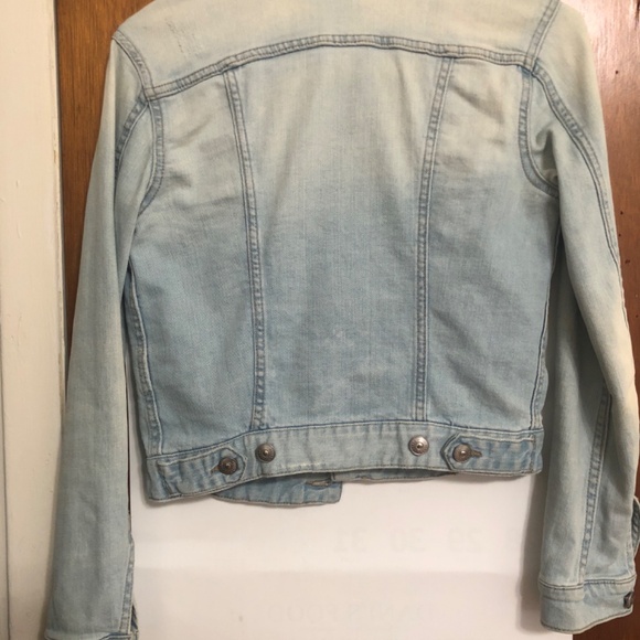 Divided H&M Distressed Blue Jean Denim Jacket - Picture 8 of 8